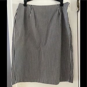Gingham pencil skirt